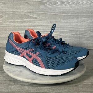 Asics Jolt 2 Women Size 9 Running Shoes Blue Coral Athletic Sneakers Gym Walking